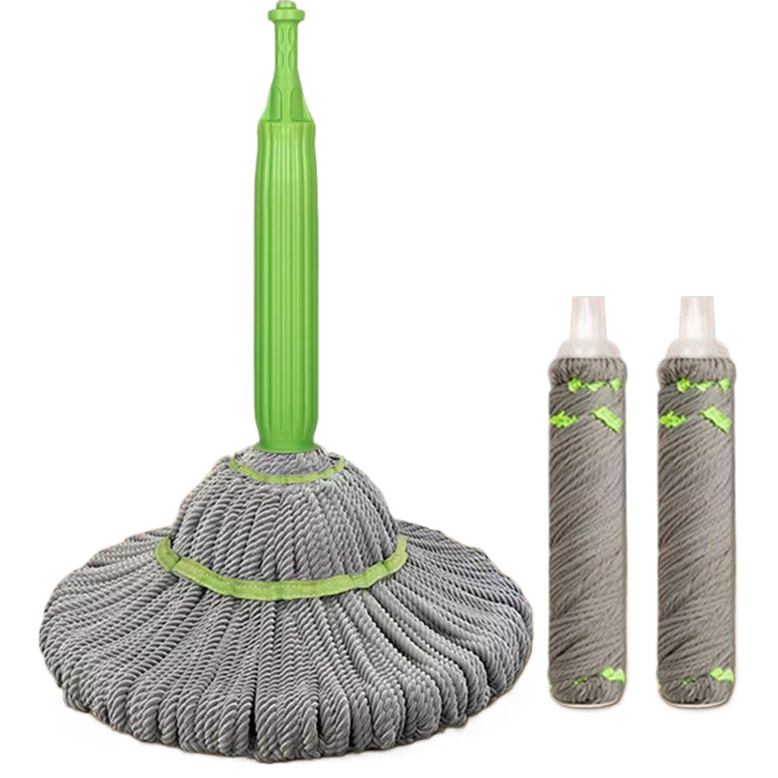 Trapeadores giratorios para Limpieza de Pisos, trapeador Giratorio para el | hogar | Fregona exprimible para limpieza del hogar - Trapeador de limpieza deshidratado de microfibra 2 en 1 para cocina, bañ