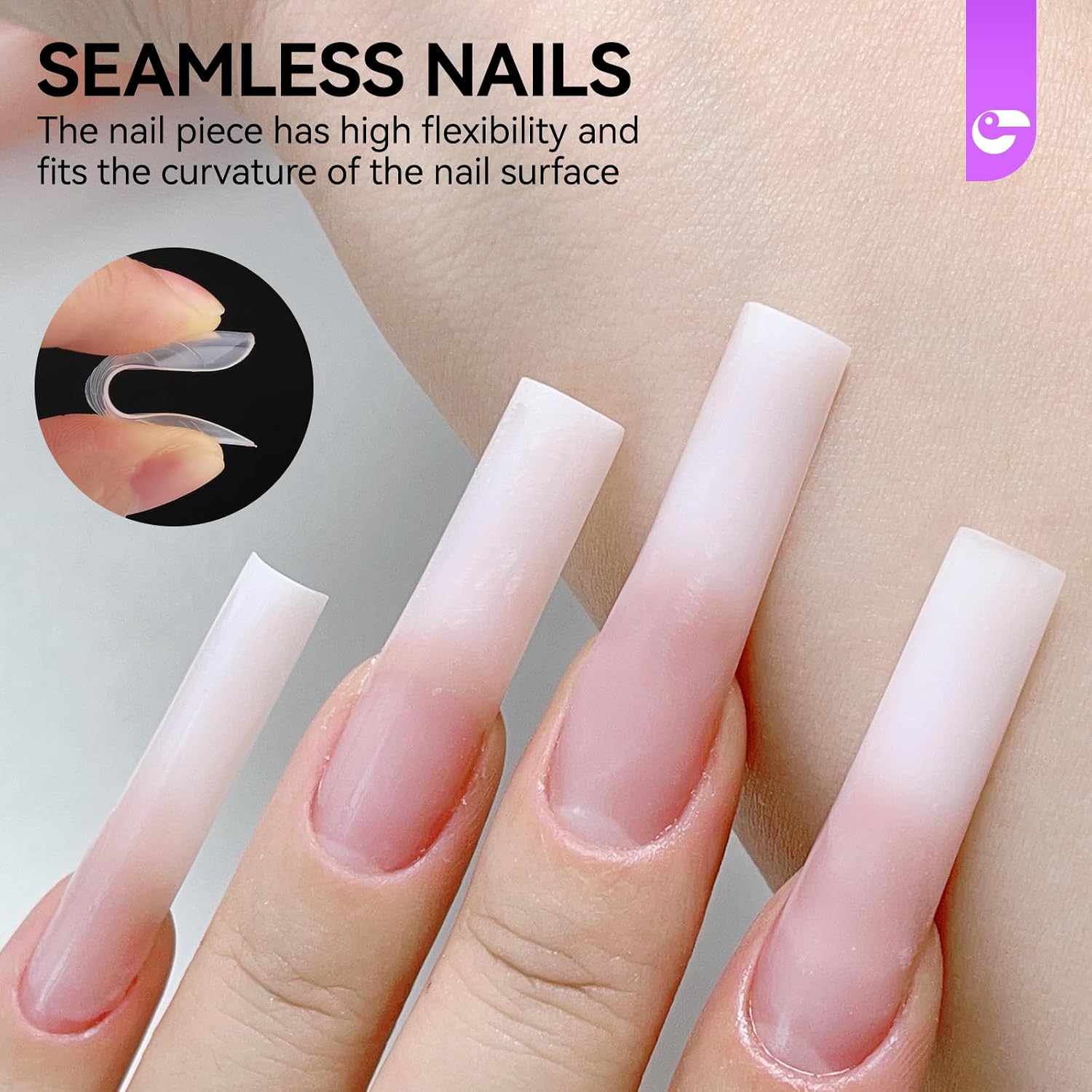 Gelike ec Poly Gel Nail Forms: 96pcs Dual Forms for Nail Extension, 4 Style 12 Size Dual Forms for Builder, Half Matte Gel Nail Tips Form for Manicure Art Design Salon DIY