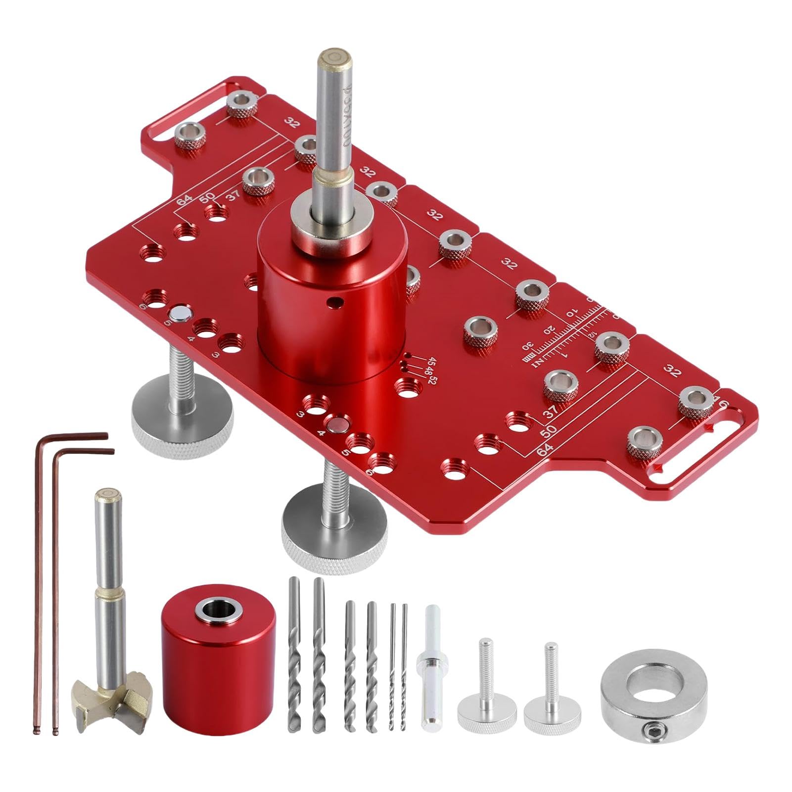 Gabarit de charnière de porte dissimulée, gabarit de quincaillerie | d'armoire en aluminium, Gabarit de matériel pour accessoires d'outils électriques, Gabarit de trou de poche pour charnière d'