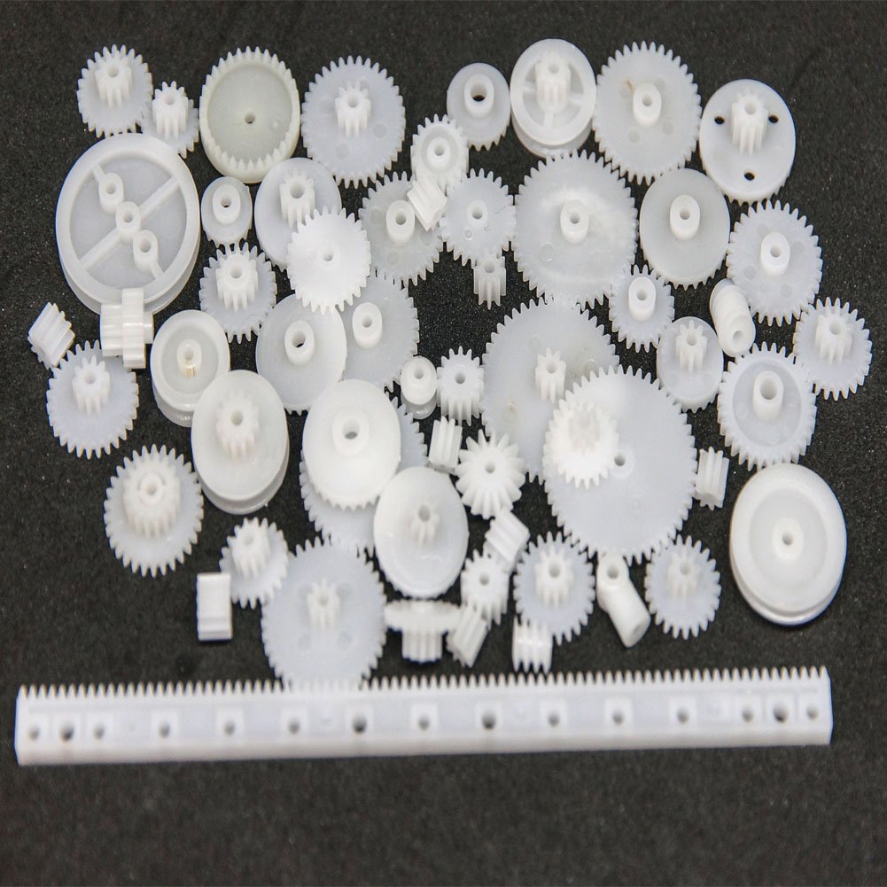 80Pcs Plastic DIY Robot Gear Kit Gearbox Motor Gear Set for DIY Car Robot