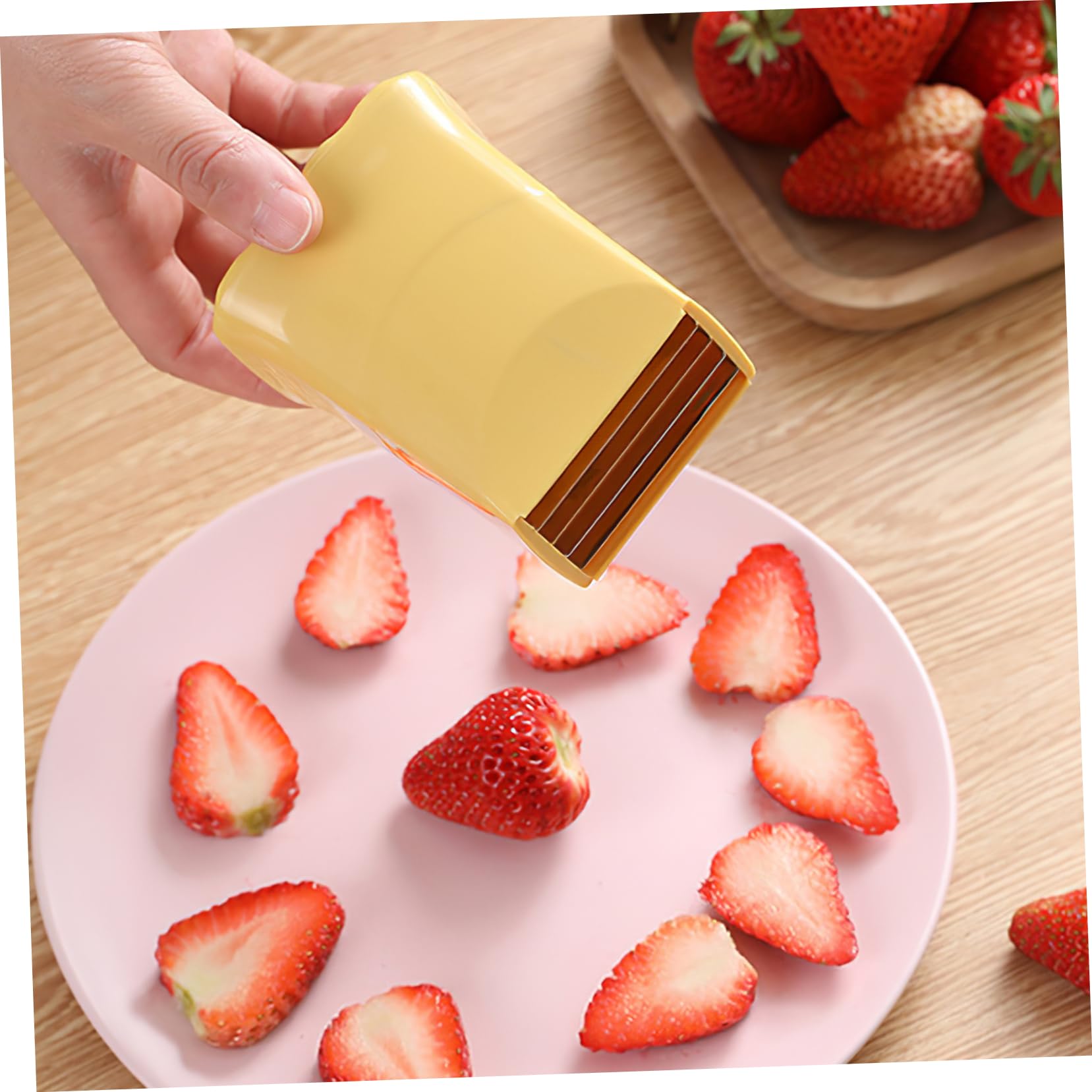 PRETYZOOM 4juegos Cortador De Frutas y Multifuncional Inoxidable Slicer De y Frutas Portátil Herramienta De Cocina Práctica Para Cortar Rodajas Para Preparar Ensaladas y Aperitivos