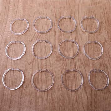 12 Pcs/Set Premium Curtain Rings Bathroom Shower Curtain Rings Securely in Place O Shape Hooks