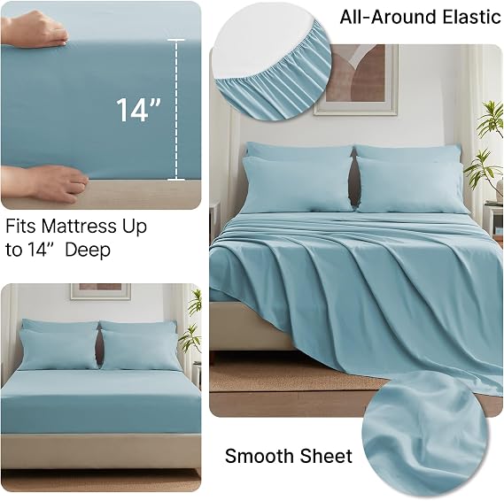 Anluoer Twin Comforter Set, 5 Piece Bed in a Bag Twin Bedding Sets