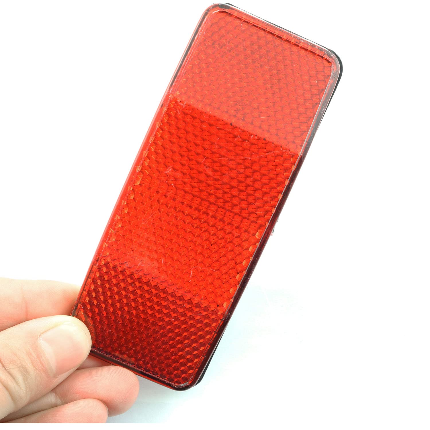 1 unids bicicleta trasera reflector accesorios rojo 3.858x1.535 in 5
