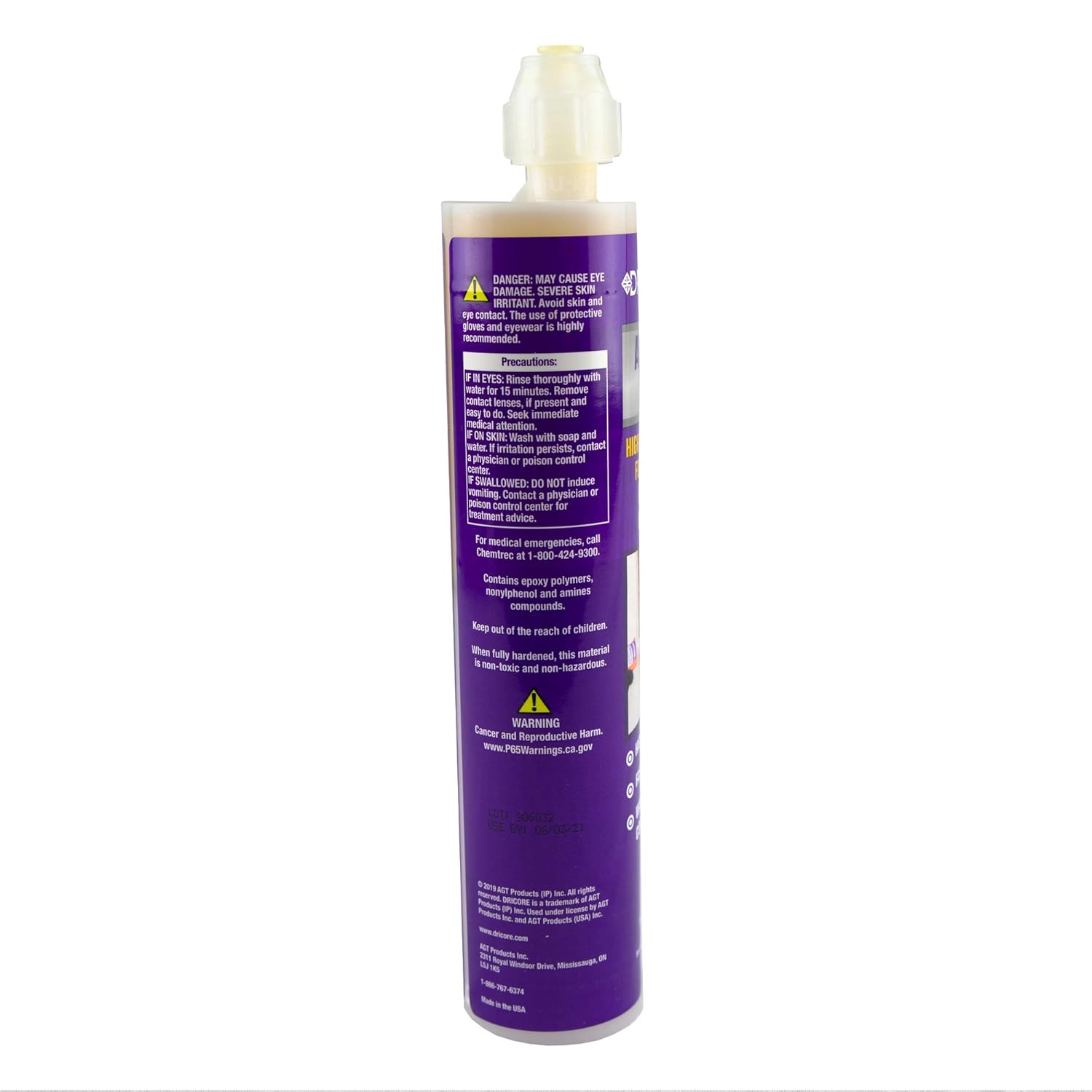 DRICORE PRO Concrete Repair Adhesive Epoxy | High Power Adhesive to Fix Cement Pits, Holes, and Cracks with Injection, Carbon Fiber, Fiberglass, Reinforced Polymers & More