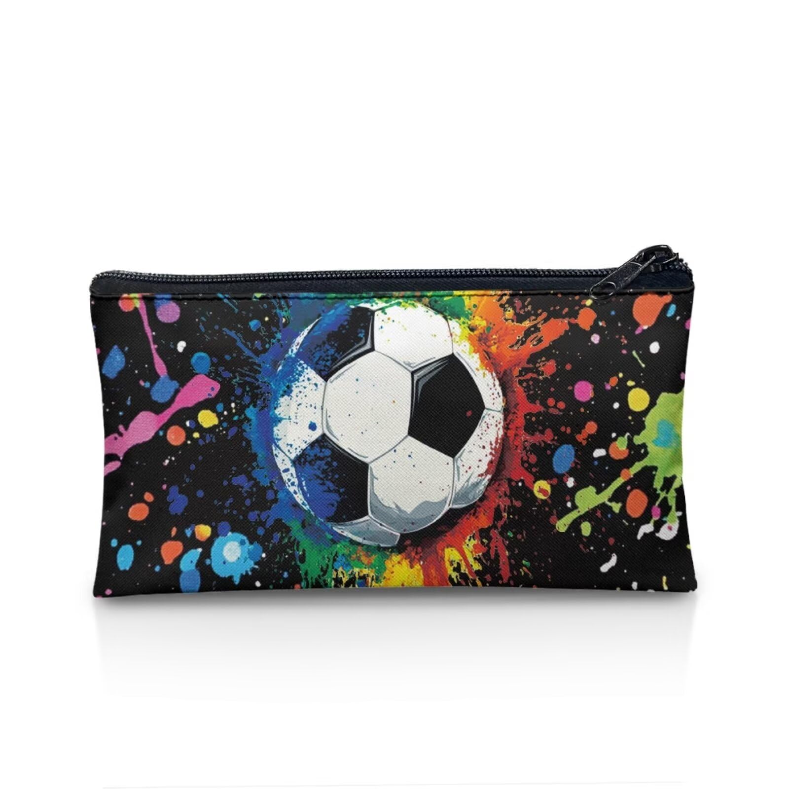 UOIMAG Football Pencil Case Boys Back to School Supplies Slim Pen Pouch Zipper Pocket Stationery Holder
