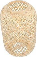 Vista 1 de DOITOOL Cubierta de luz de techo de bambú tejida a mano, pantalla decorativa para lámpara de pared, lámpara de techo, lámpara de pie, cubierta