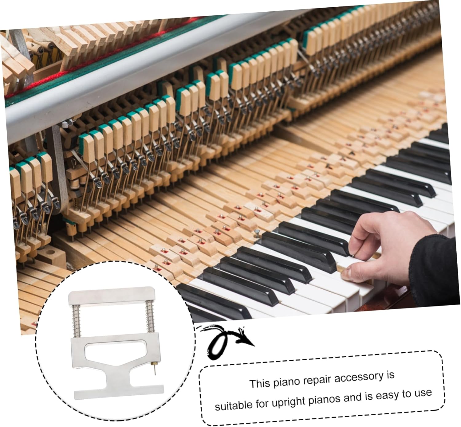 LIOOBO 1Pc Durable Piano Tuning Tool for Upright Pianos Easy to Use Maintenance Accessory for Beginners and Pianists Practical for Piano Learners
