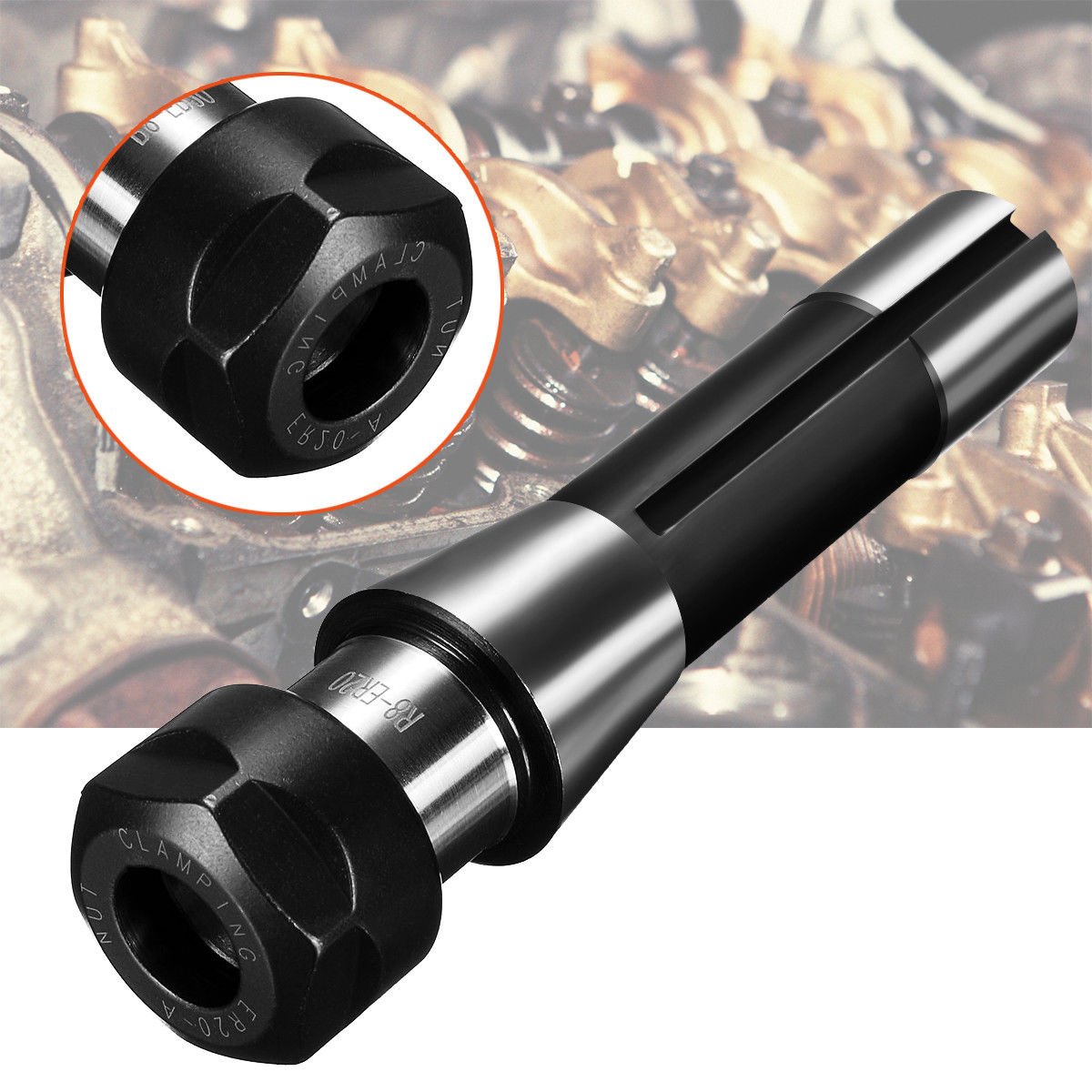 Uanratg R8 ER20 7/16 inch Collet Chuck Holder CNC Milling Lathe R8 Arbor Spindle Holder Tool