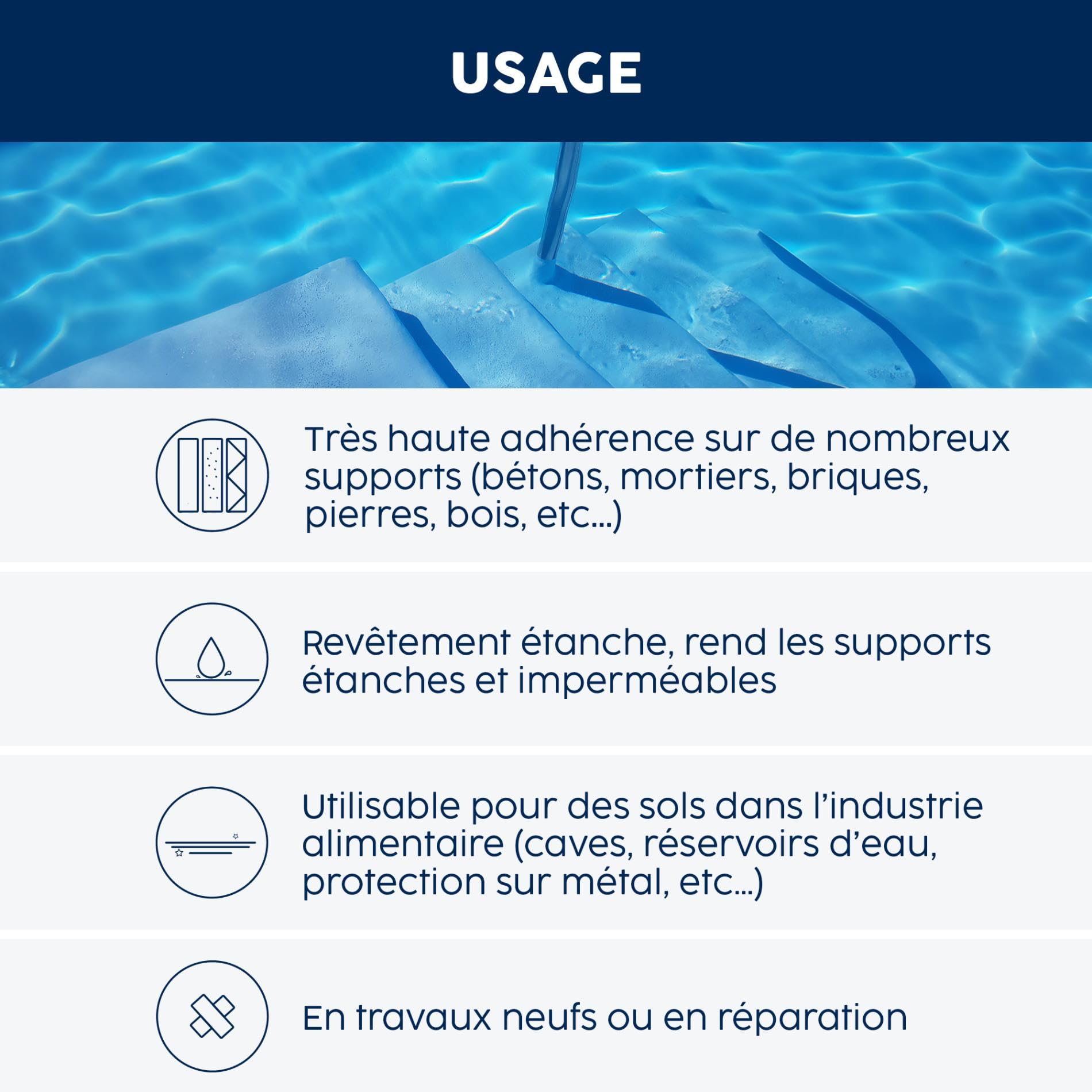 MATPRO - Peinture Piscine Epoxy - Sans Solvant - Très Haute Adhérence sur Béton, Ciment, Enduit - Application Travaux Neufs/Réparation - Vert Gazon - 2.5Kg