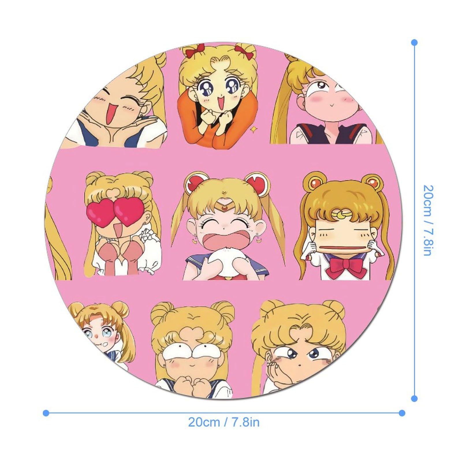 Amazon.co.jp: マウスパッド 美少女戦士セーラームーン ピンク 丸型