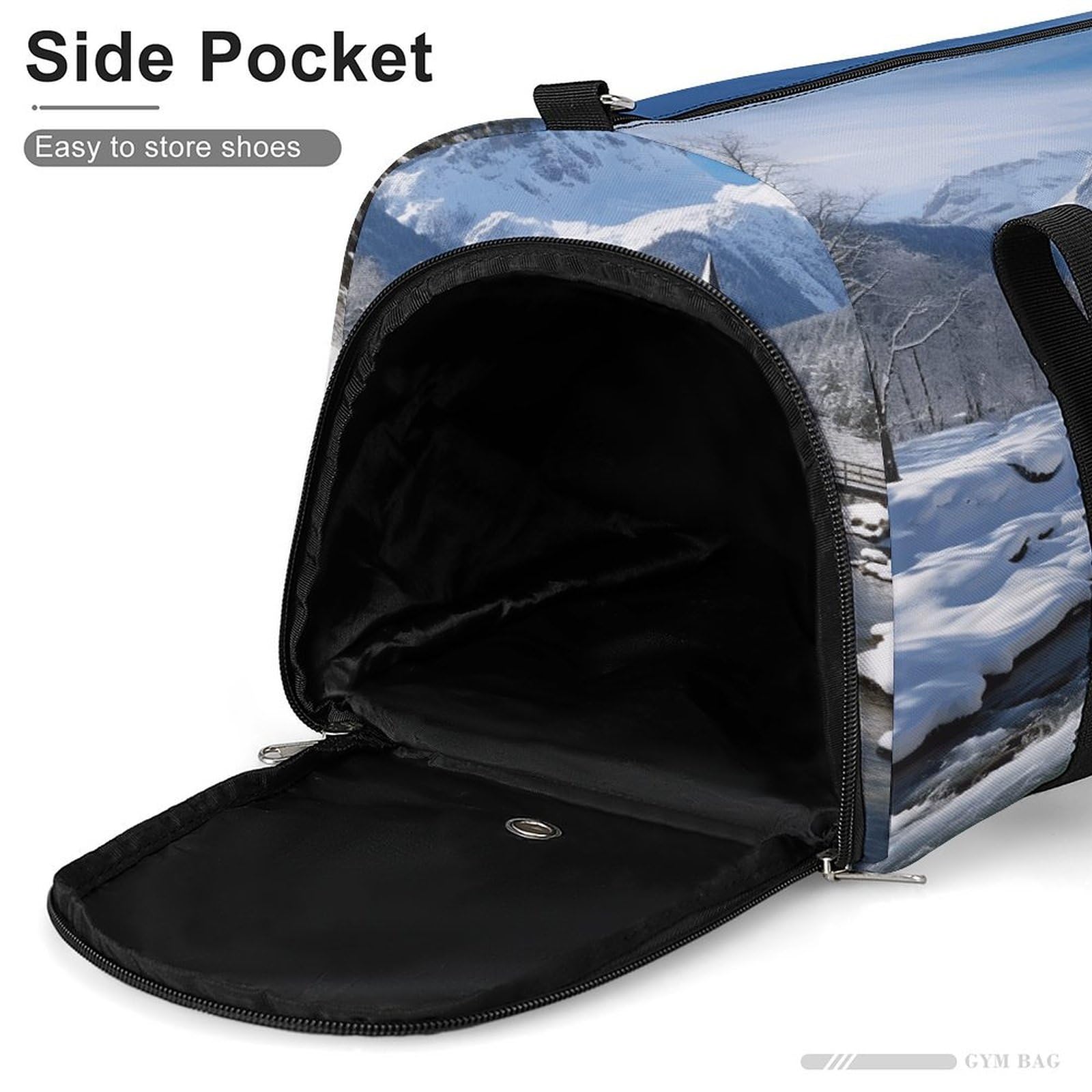 Turnbeutel für Damen Herren Winterlandschaft in den bayerischen Alpen Print Turnbeutel wiederverwendbar Turnbeutel Turnbeutel Turnbeutel mit Schuhfach Style One Size Modern, Stil:, Einheitsgröße,