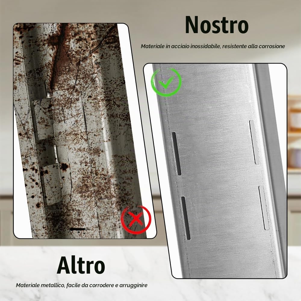 homewell Mensola da parete in acciaio inox, con 2 ripiani, 30 x 80 cm, per cucina o casa, ristorante