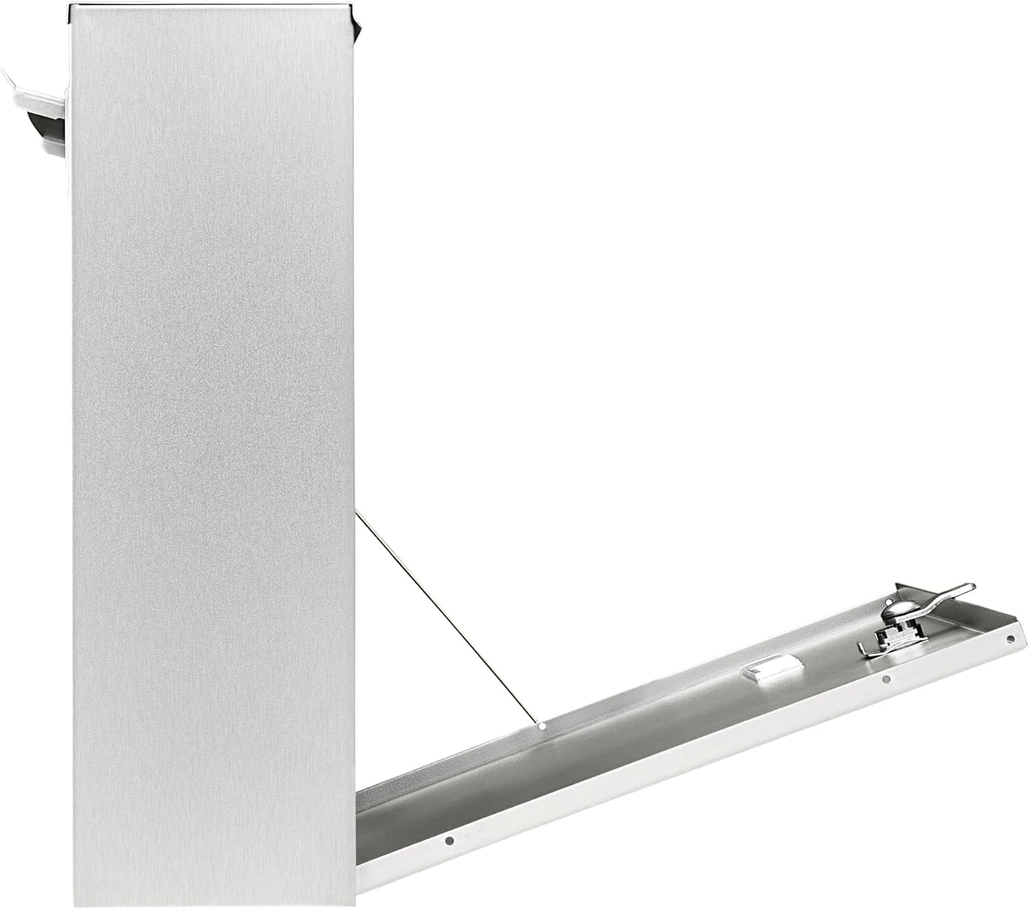 Burg-Wächter Borkum 3878 Ni – Stainless Steel, Stainless Steel Letter Box with Opening Stop A4 Format,