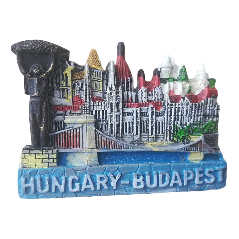 Muyu Magnet Blue White Red 3D Budapest Hungary Fridge Magnet, Budapest Hungary Souvenir Refrigerator Magnet,Home & Kitchen Decoration