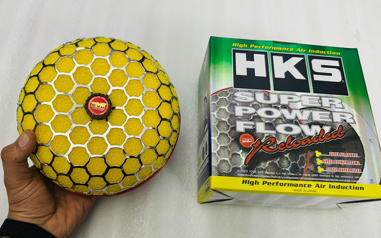 Yellow Mushroom Filter Cold Air Intake Short Turbo Filter High Flow Universal Sponge Honeycomb Mesh Air Filter Mushroom Head Air System Retrofitted turbo filtes-image-9