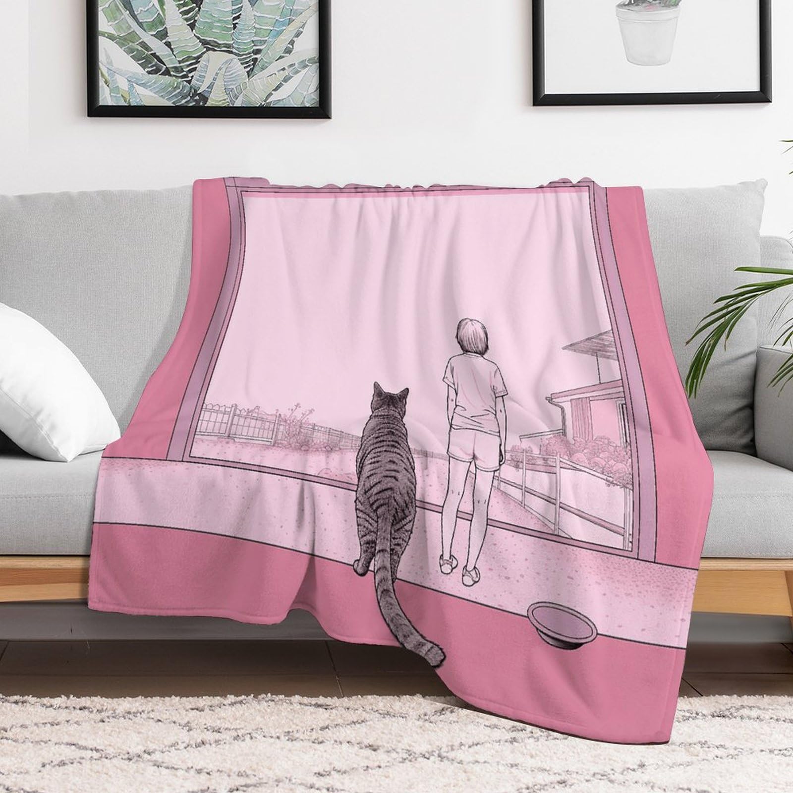 Couverture en micro polaire pour la climatisation et les soirées cocooning sur le canapé