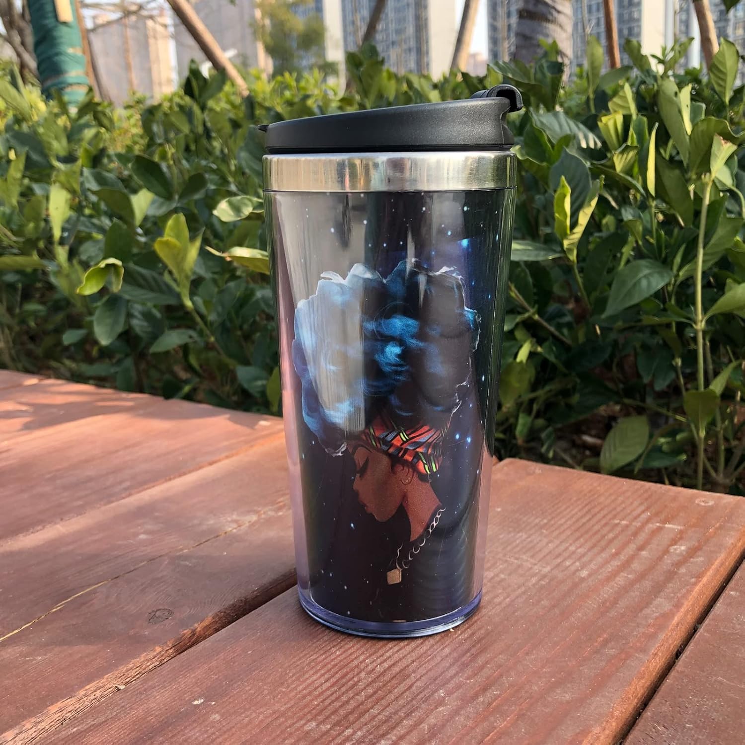 Funny Black Girl African American Print Waterproof Stainless Steel Travel Coffee Mug, Gifts For Aunt Sister Friends, Men Women Love It, Insulated Water Bottle Tumbler Cup 13 OZ - Image 7