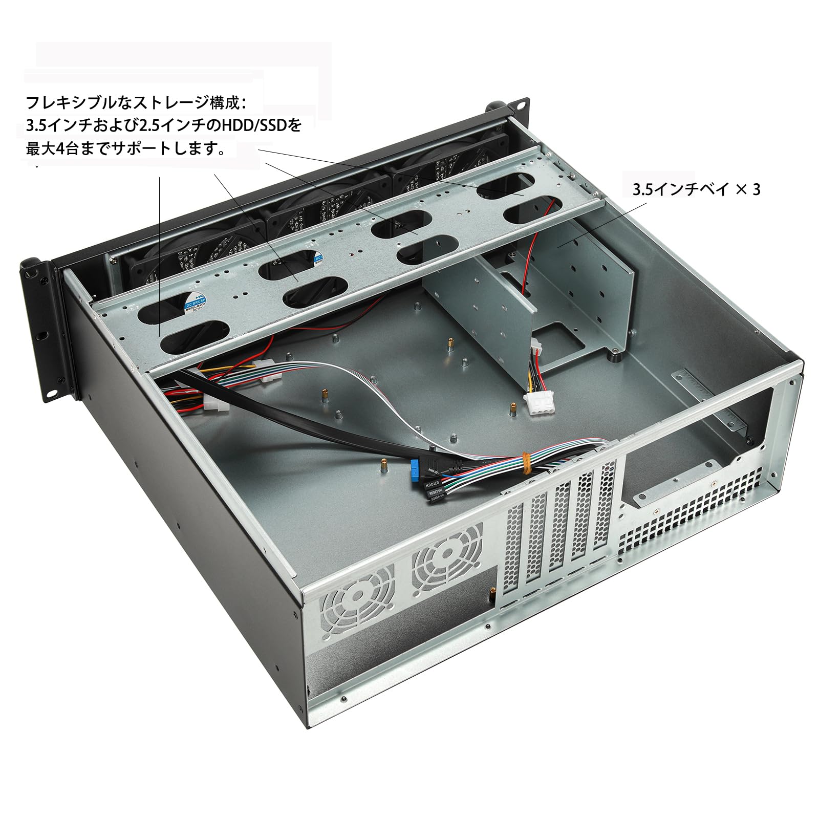 Amazon.co.jp: IPCHASSIS 3Uサイズのラックマウント型サーバーケース