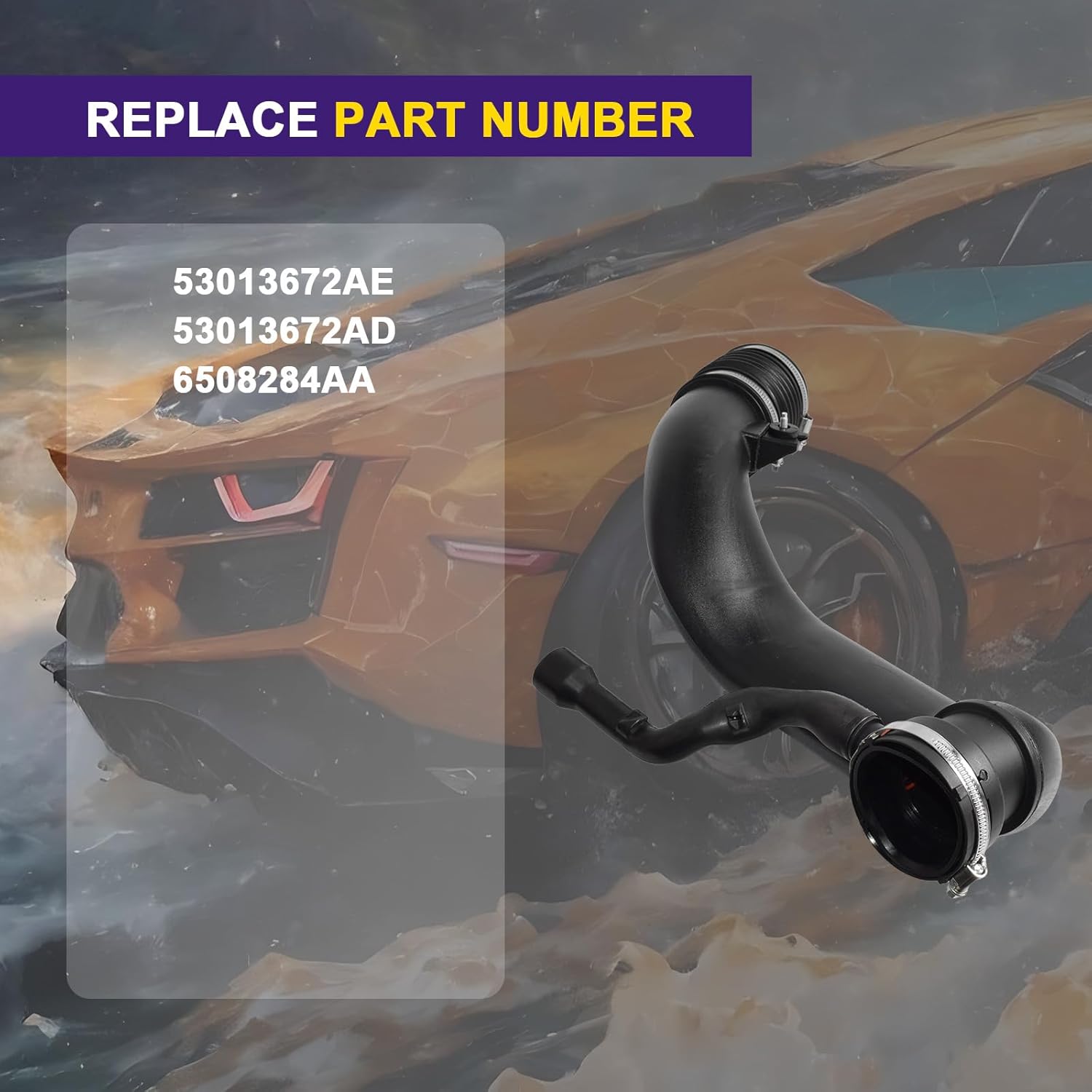 53013672AD Air Cleaner To Turbo Charger Hose Compatible with JEEP GRAND Cherokee Commander 3.0 Diesel Replace 53013672AE