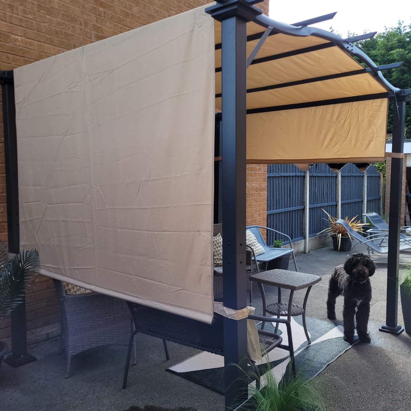 Copertura di ricambio per tettoia a installazione rapida con rivestimento termoriflettente - Copertura per tetto in poliestere 190T per ripari da sole esterni e pergole di ricambio parasole