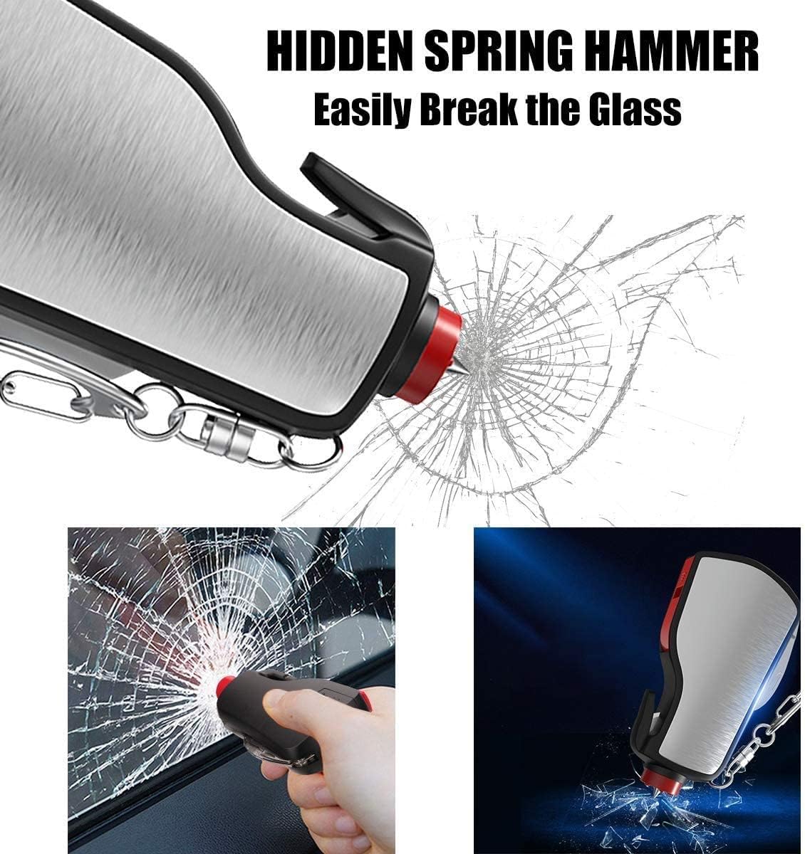 Aomago Car Window Breaker Emergency Escape Tool - Multi-Functional Glass Breaking Seatbelt Cutter 2pack
