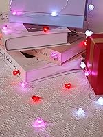 Vista 90 de Paquete de 2 guirnaldas de luces LED, funcionan con pilas, 5 m, 50 luces intermitentes, temporizador, impermeables, para habitaciones, bodas