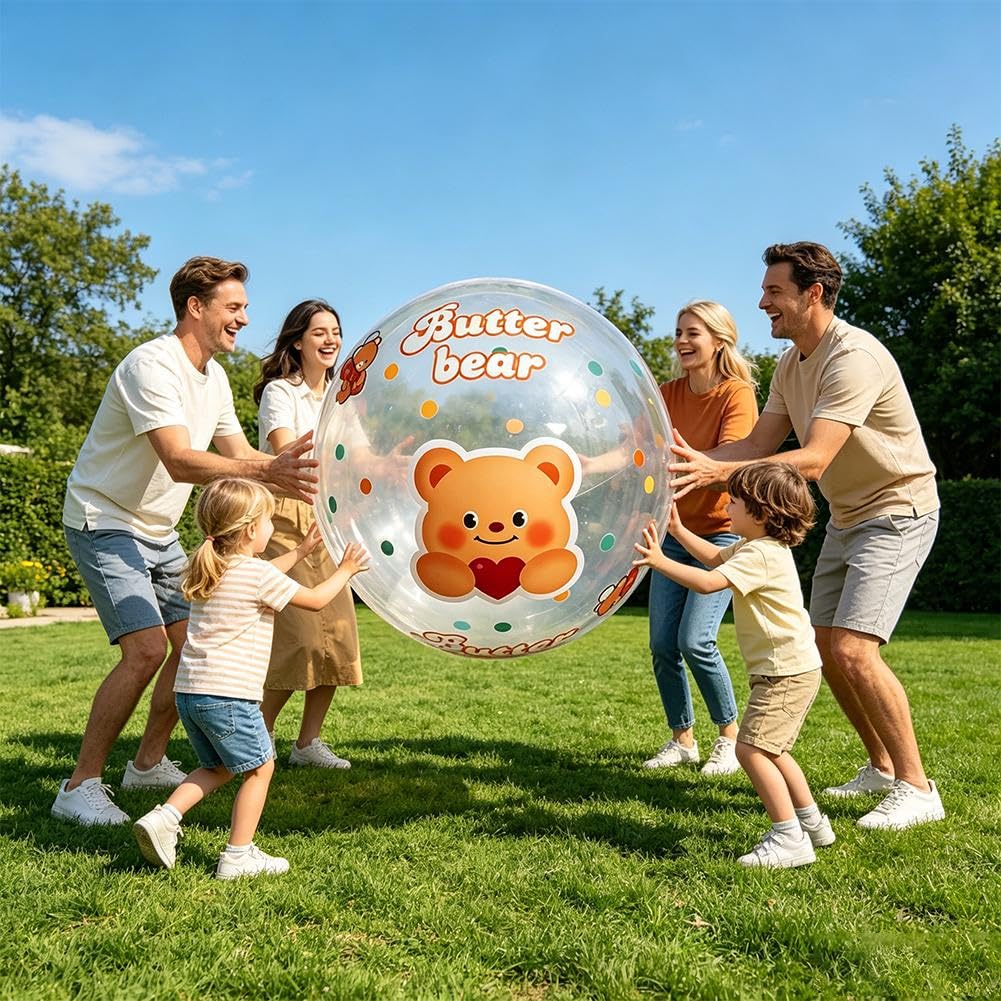 Pallone da spiaggia gonfiabile gigante, 99 cm, in PVC extra spesso, per bambini e adulti, pallone da calcio galleggiante per parco acquatico all'aperto, campeggio, cortile e giochi di squadra
