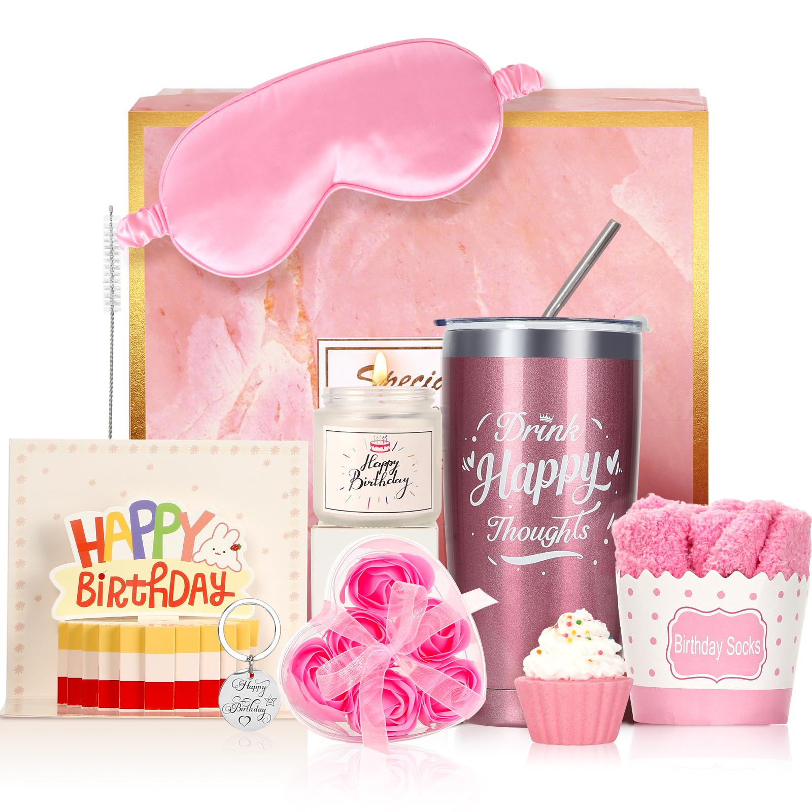 MACEVIA Birthday Gifts for Friends Female - Unique Christmas Birthday Gifts for Women, Sympathy Inspirational Thinking of You Gift Set for Mom Her