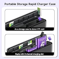 Vista 7 de Osmo Action 5 Pro Cargador de batería para DJI-Osmo Action 5 Pro, Osmo Action 4, Osmo Action 3, Osmo Action 6 y Osmo 360-3 ranura de carga rápida