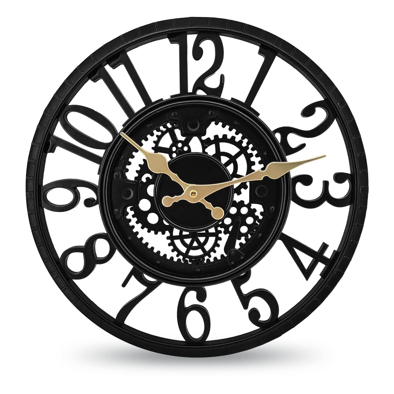 Photo 1 of **STYLE MAY DIFFER IN PERSON** WrtmyR Outdoor Wall Clock Waterproof, 12 Inch Silent Non-Ticking Battery Operated Outside Clock, Decor Clock for Patio, Pool, Garden, Fence, Porch, Lanai, Farmhouse Decor (Dark Black)LPNPMGX9044621