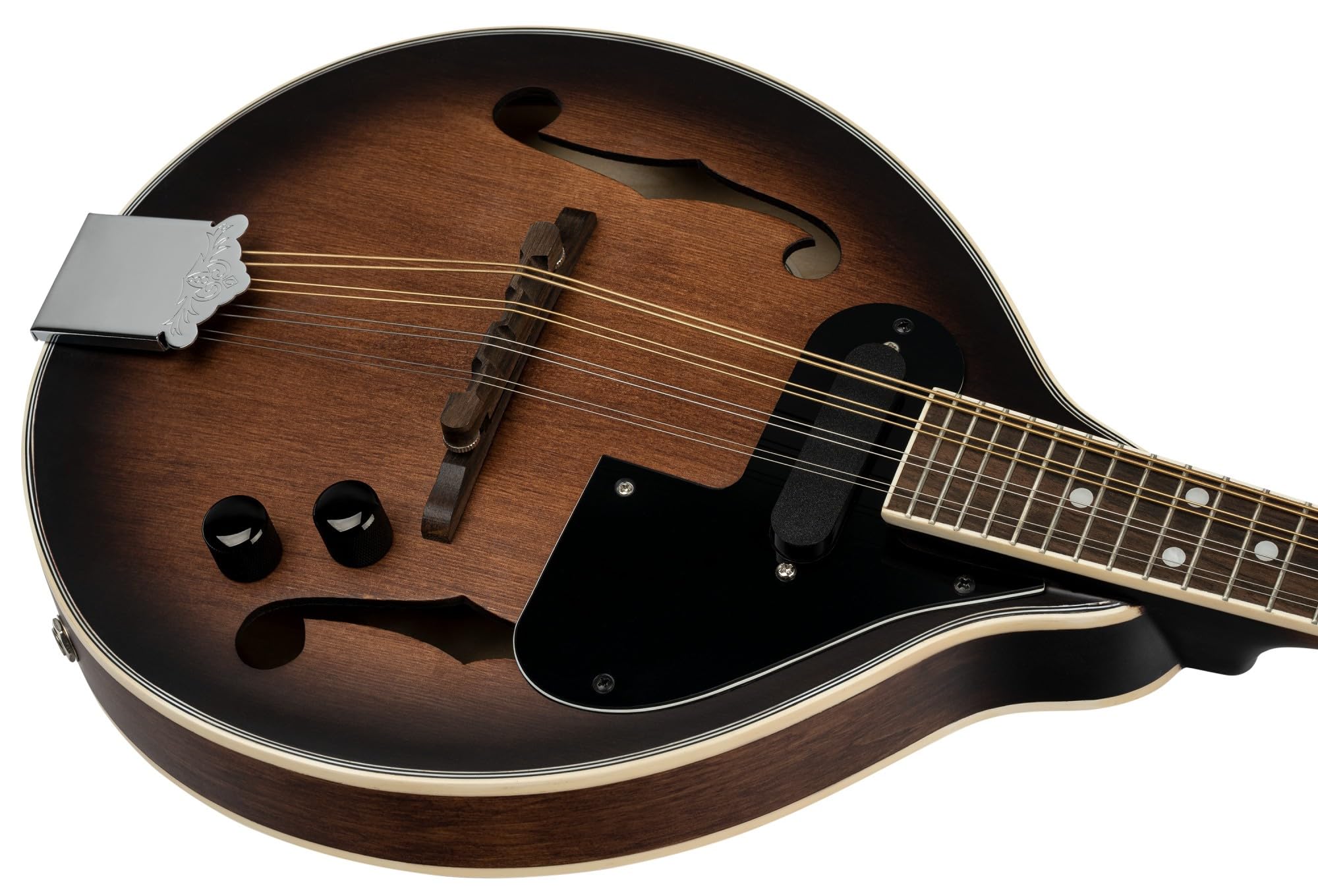 Ortega Guitars Mandoline Style A Électro-Acoustique – Ouïes en F – Série Americana – Épicéa/Érable, Marron (RMAE30-WB)