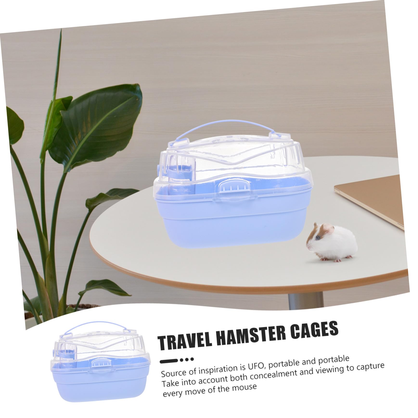 ibasenice Hamsterkäfig Klein Tragbare Hamstertransportbox Käfig Für Hamster Und Chinchilla Mit Lüftung Für Reisen Und Ausflüge