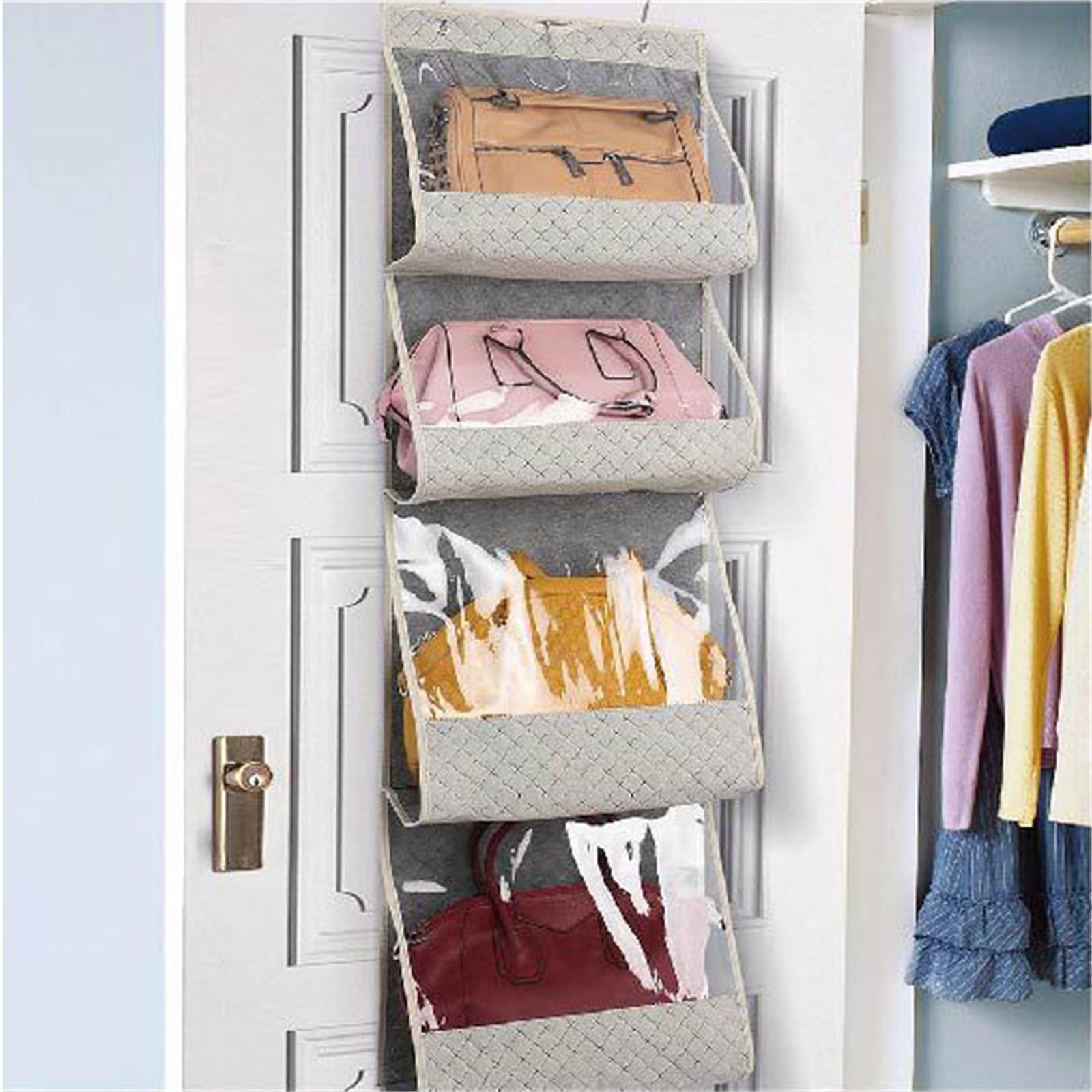 Organizzatori borse Organizer for borsa da appendere for armadio(Beige)