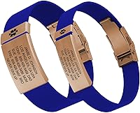 Vista 8 de ROAD iD Pulsera de identificación médica personalizada – Pulsera de identificación premium con insignia de alerta médica – Cierre de silicona