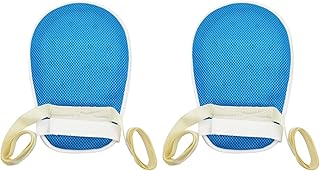 TUKEVA 2 PCS Guantes Sujeción Malla Transpirable con banda para guantes antiarañazos Manoplas para el cuidado de anciano...