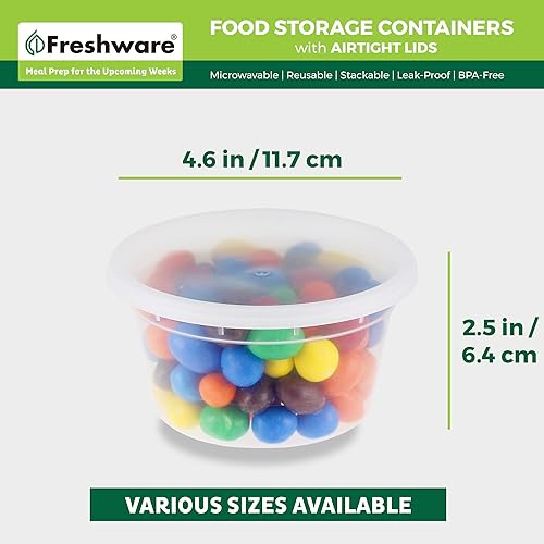 Miniatura 3 de Freshware Contenedores de plástico para delicatessen 12 onzas 12 onzas juego de 240