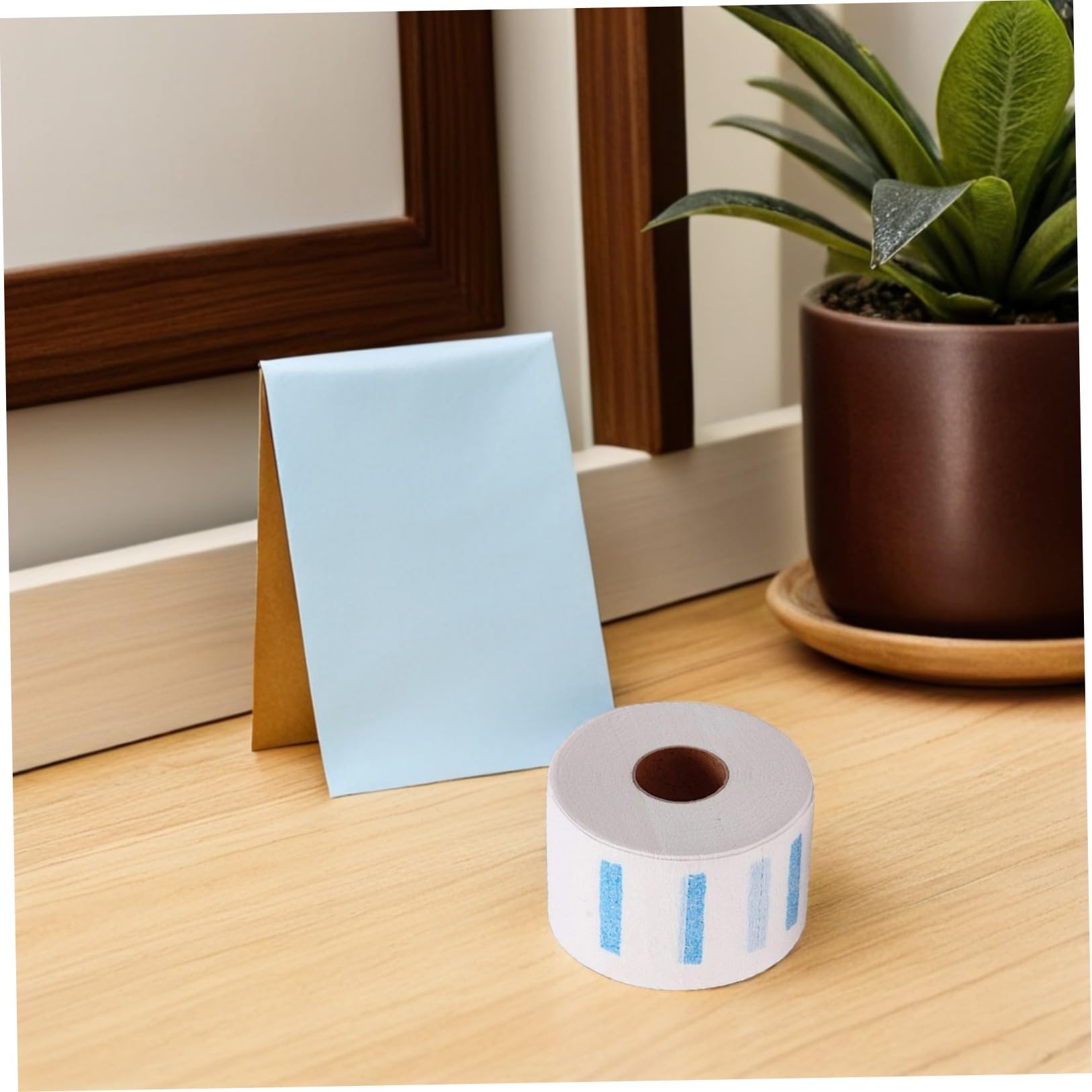 Bandes de Cou en Papier Jetable Blanc 5 Pièces, Tour de Cou Extensible pour Coloration et Permanente, Protection Étanche pour Salon de Coiffure