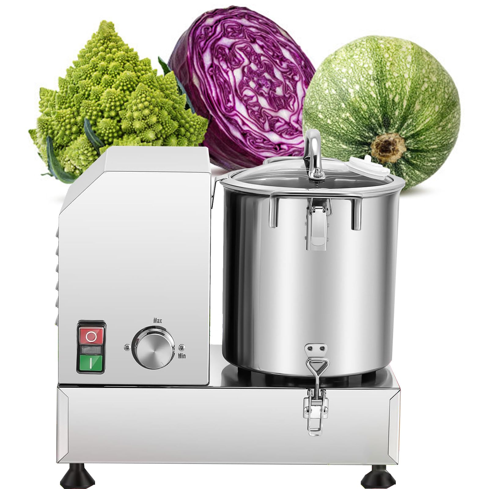 CWCQGH Stainless Steel Multifunctional Veggie, Electric Blender, Commercial Vegetable Meat Food Processor,6L (15l)