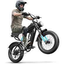 YVY Electric Bike for Adults, Peak 1500W 2000W 3000W Motor 70-180 Miles Fat Tire Ebike with 48V 15.6-40Ah Removable Battery 20" 16'' Fat Tire Electric Bike, Full Suspension and 7-Speed