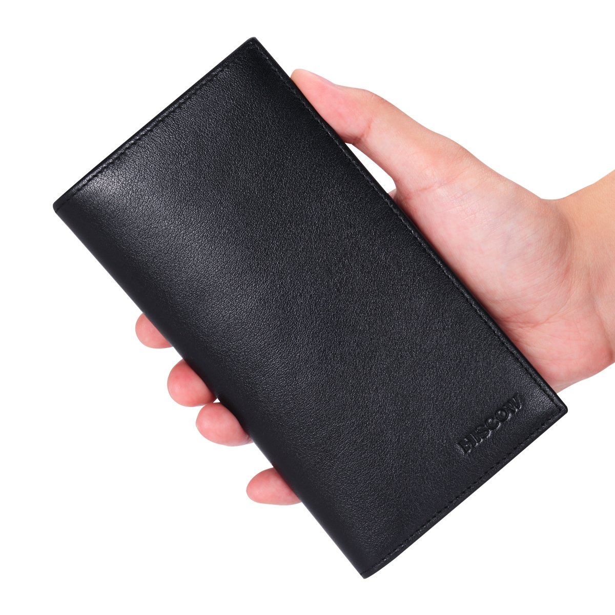 HISCOW Couverture de chéquier Minimaliste – Cuir Pleine Fleur