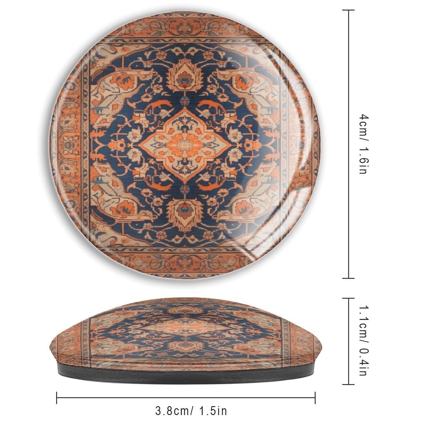 Chinoiserie - Imanes de vidrio para refrigerador, imanes persas tradicionales, imanes de pizarra japonesa, imanes abstractos para taquilla, pizarra, escuela, oficina, cocina, 4 unidades