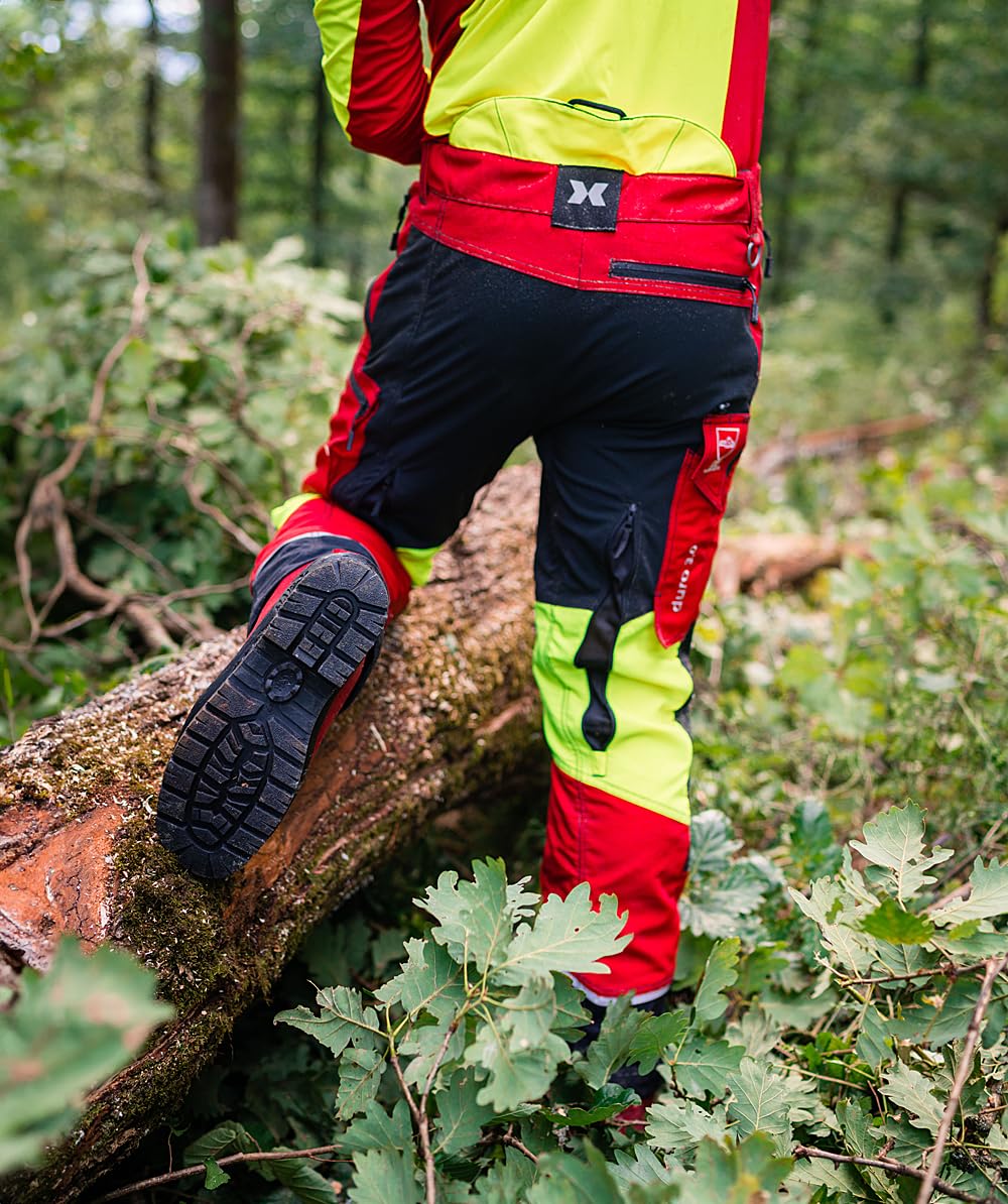 KOX Schnittschutzhose Duro 3.0 Rot/Gelb Größe 98