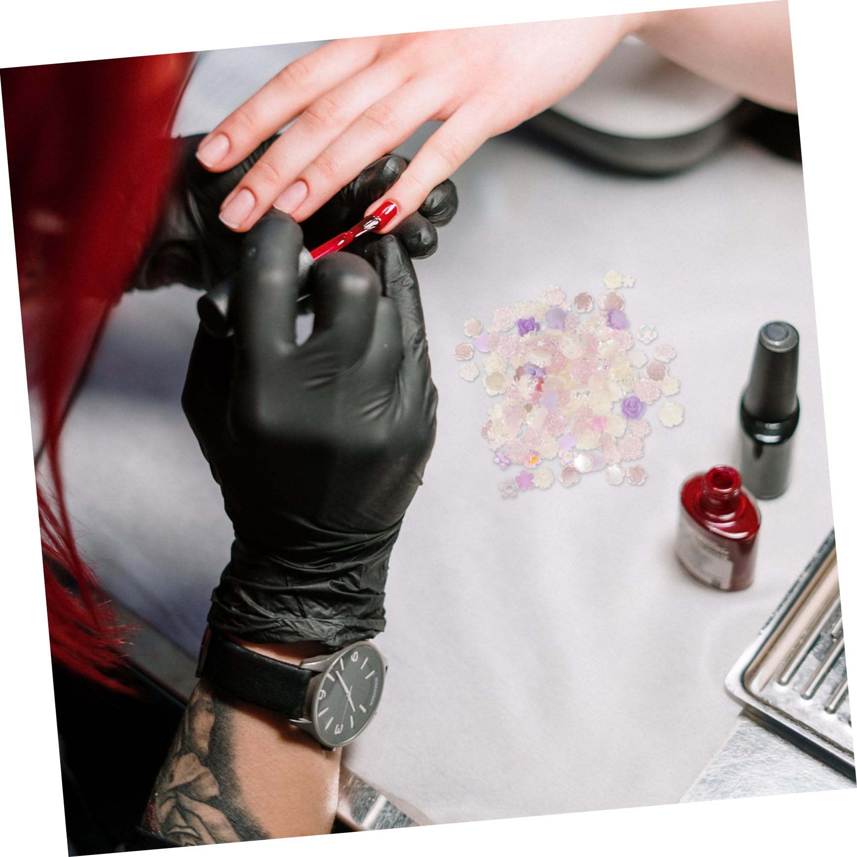 5 Pièces Décorations Résine pour Ongles Charms Fleurs de Camélia pour Accessoires Diy pour Téléphone et Artisanat Féminin