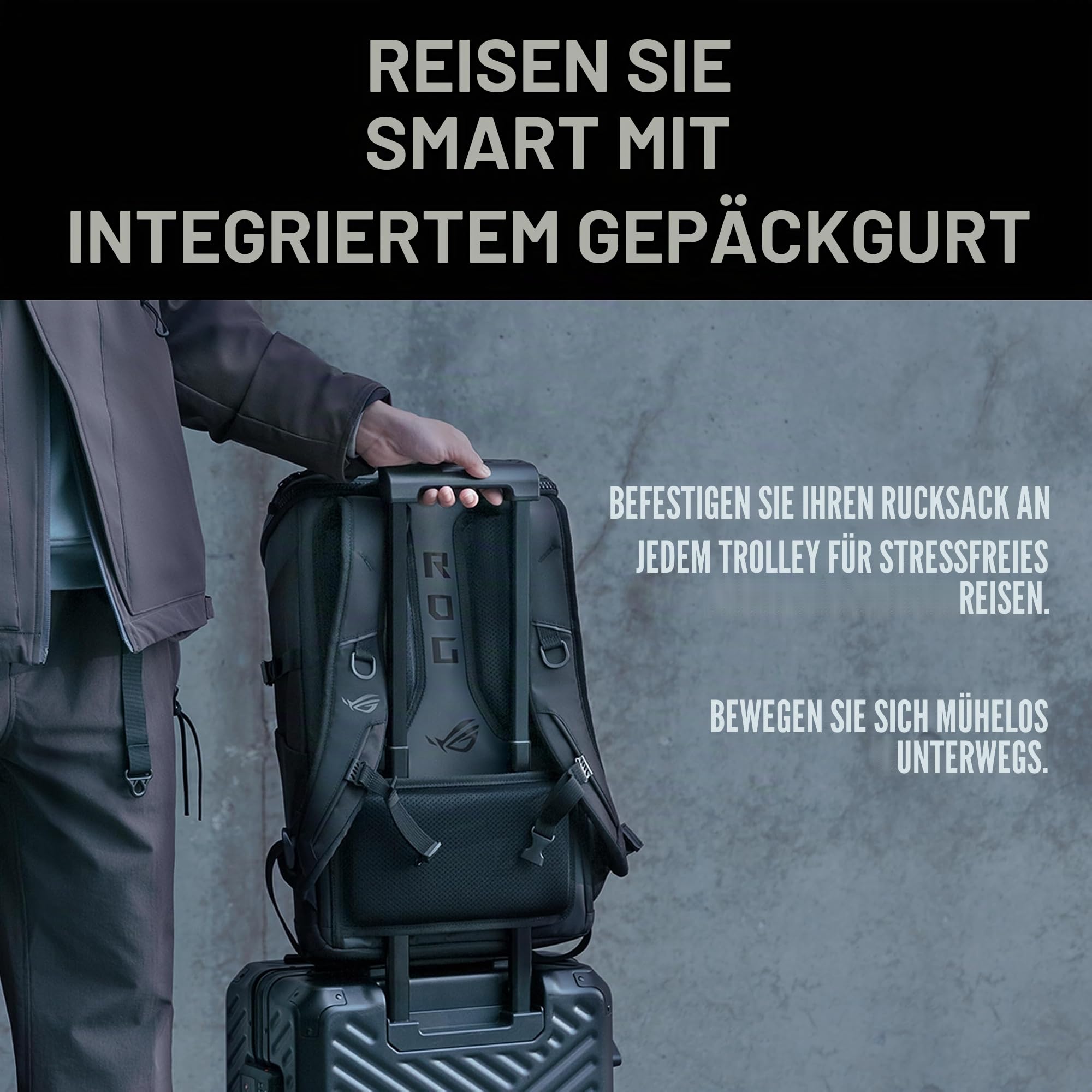 ASUS ROG Ranger Backpack BP2701 | Laptop Rucksack für Gaming Laptops bis zu 18 Zoll | 24L Volumen | wasserabweisend | robust und leicht | Black