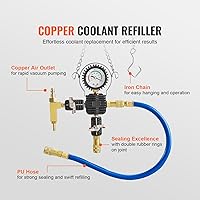 Vista 4 de VEVOR Kit universal de 28 probadores de presión de radiador, kit de probador de presión de refrigerante con bomba manual y tapas de prueba