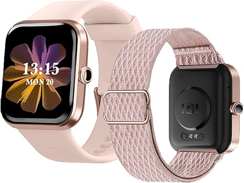 ReReMorningLight Reloj inteligente ASW1 (rosa) con correas de nailon (rosa), correa de repuesto RERE ASW1 con alta elasticidad, suave, transpirable