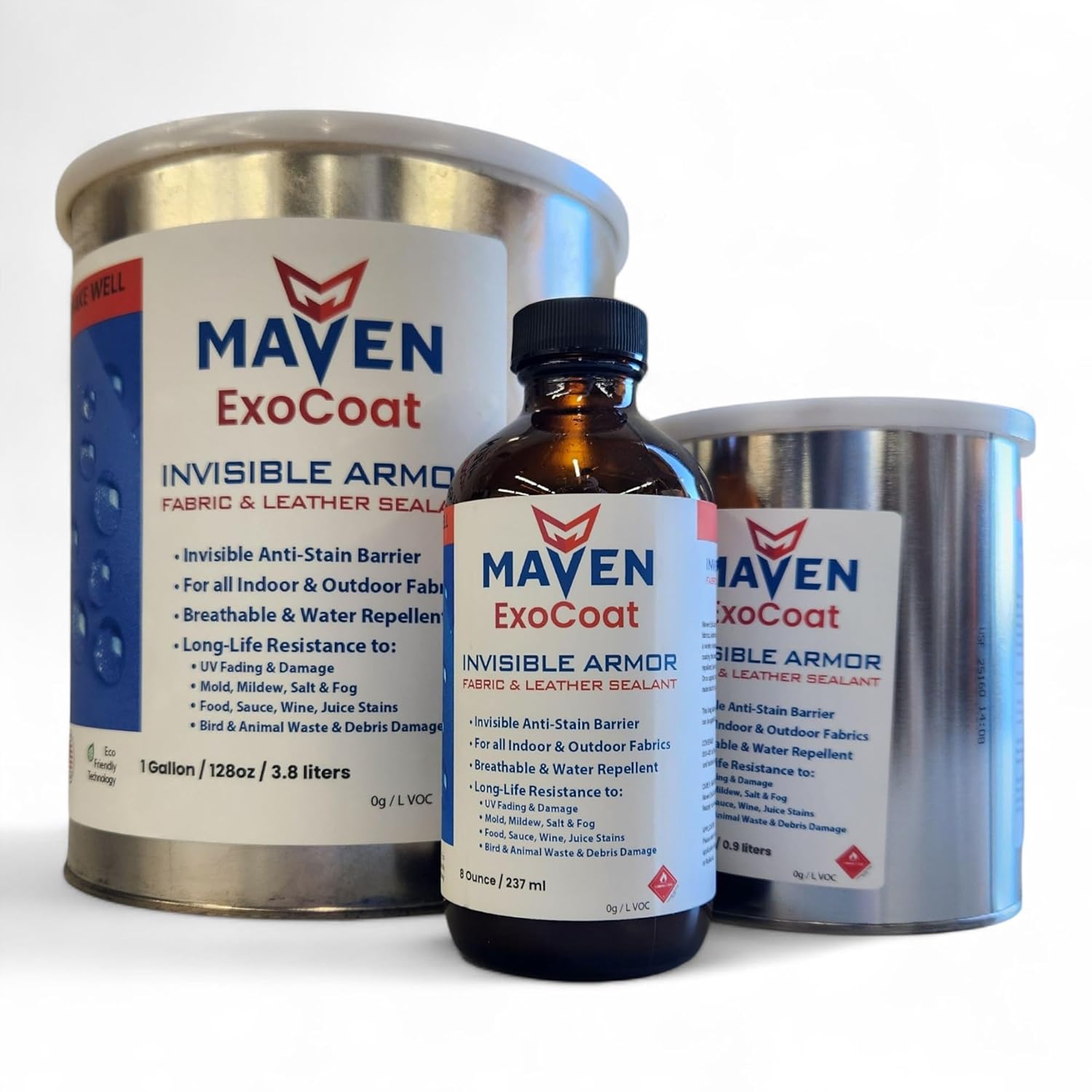 Maven Invisible Armor Fabric & Leather Sealant - Invisible Armor - Water Resistant Protection Against Stains, Damage, Liquids (1 Quart)