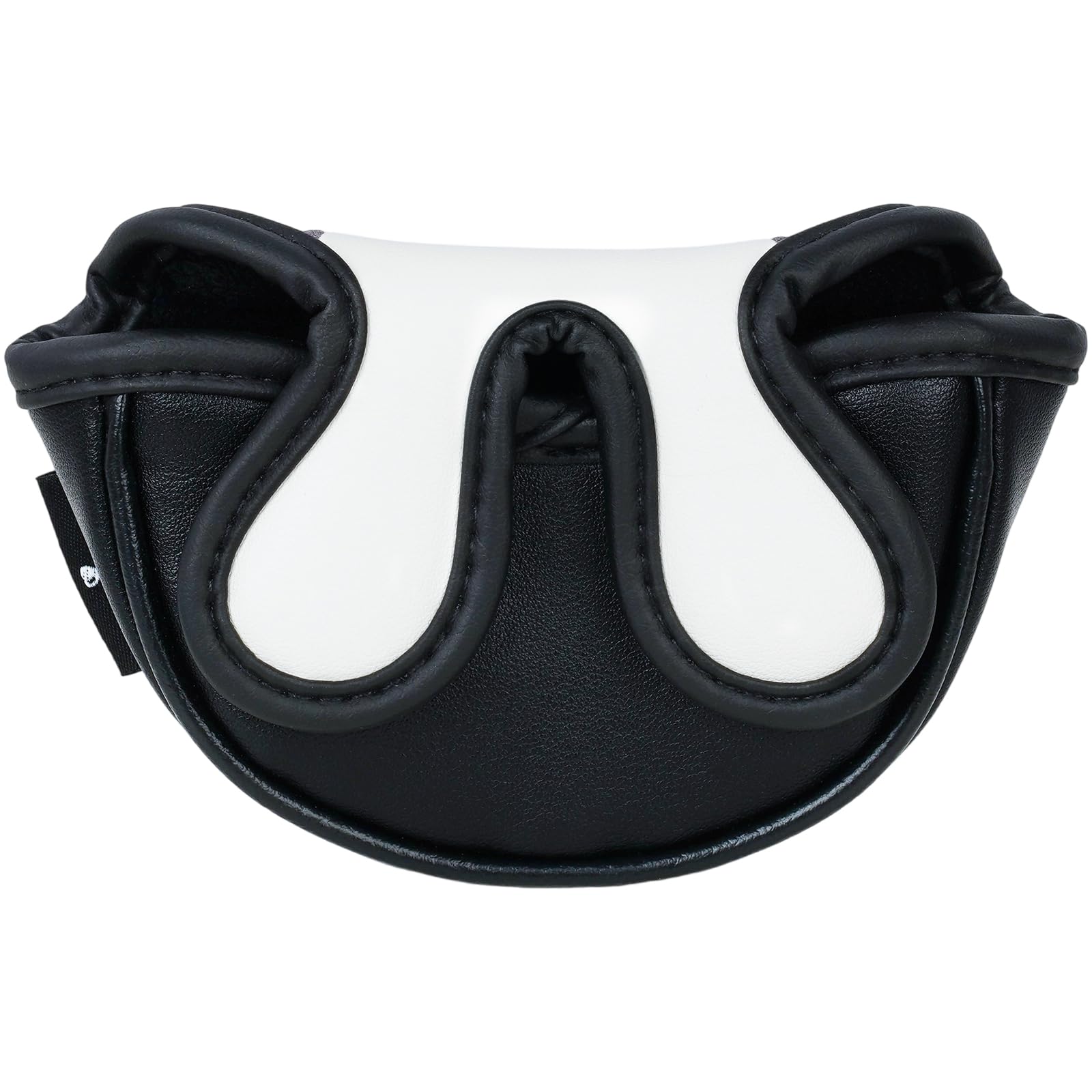 Golfschlägerhauben für Fahrer/Fairwayholz/Hybrid/1FH/Putter/Eisen/Handschuhe, Schwarz und Weiß, PU-Leder, Geschenk für den Golfvater