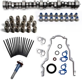 Sloppy Stage 2 Camshaft Kit Fits for 1997-2013 Chevrolet GMC LS 4.8 5.3 5.7 6.0 6.2 V8 LSx Engine, Includes Springs, Pushrods, Oil Seals, Timing Cover Gasket,Replaces PAC-1218 HL2148S 7.400”